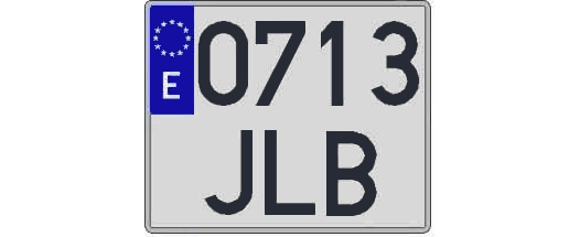 0713JLB matricula cuadrada