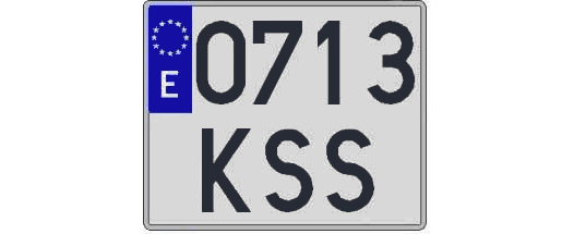 0713KSS matricula cuadrada