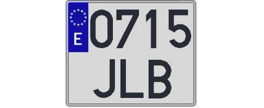 0715JLB matricula cuadrada