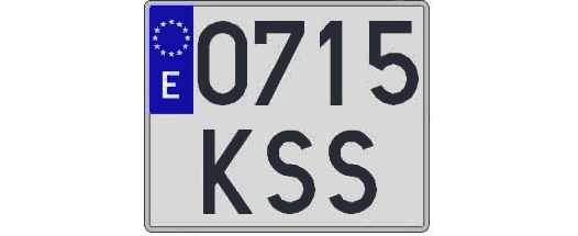 0715KSS matricula cuadrada