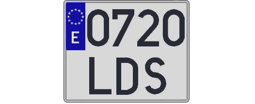 0720LDS matricula cuadrada