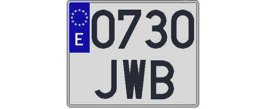 0730JWB matricula cuadrada