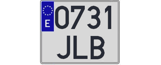 0731JLB matricula cuadrada