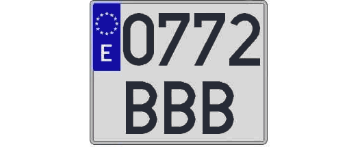 0772BBB matricula cuadrada