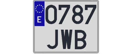 0787JWB matricula cuadrada