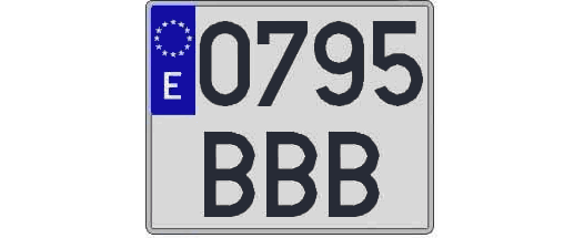 0795BBB matricula cuadrada