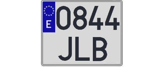 0844JLB matricula cuadrada