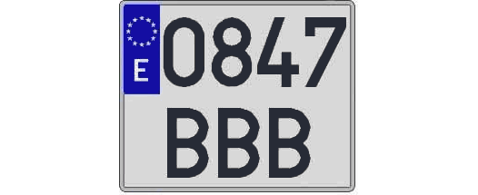 0847BBB matricula cuadrada