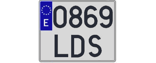 0869LDS matricula cuadrada
