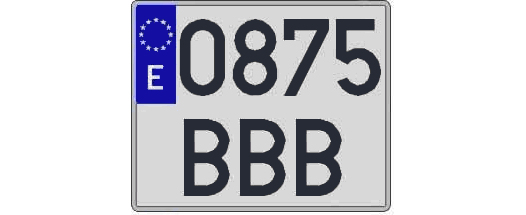 0875BBB matricula cuadrada