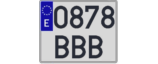 0878BBB matricula cuadrada