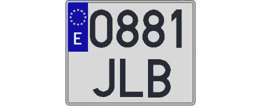 0881JLB matricula cuadrada
