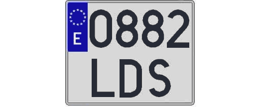 0882LDS matricula cuadrada
