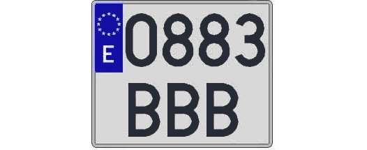 0883BBB matricula cuadrada