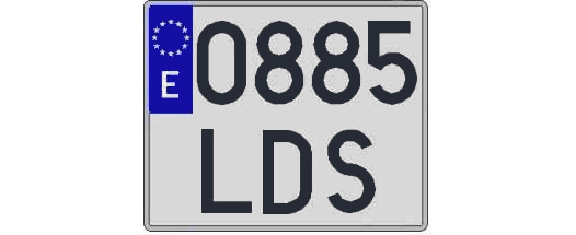 0885LDS matricula cuadrada