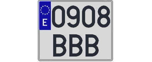 0908BBB matricula cuadrada