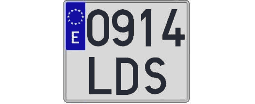 0914LDS matricula cuadrada