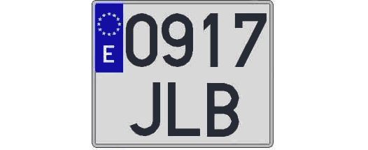 0917JLB matricula cuadrada