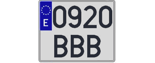 0920BBB matricula cuadrada