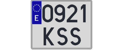 0921KSS matricula cuadrada