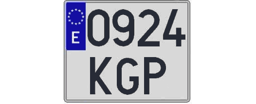 0924KGP matricula cuadrada