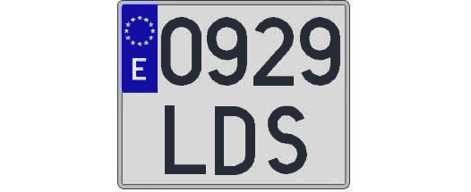 0929LDS matricula cuadrada