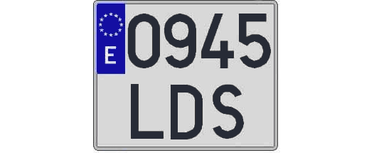 0945LDS matricula cuadrada