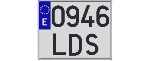 0946LDS matricula cuadrada