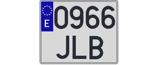 0966JLB matricula cuadrada