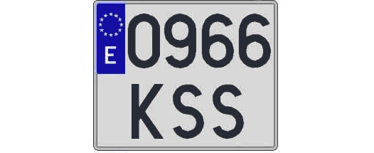 0966KSS matricula cuadrada
