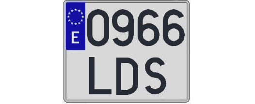 0966LDS matricula cuadrada