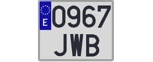 0967JWB matricula cuadrada