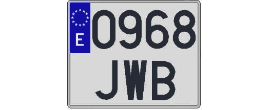 0968JWB matricula cuadrada