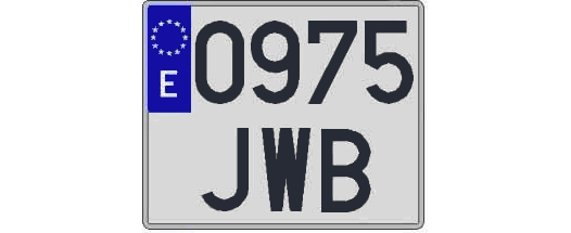 0975JWB matricula cuadrada