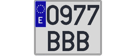 0977BBB matricula cuadrada