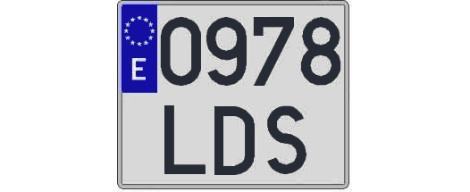 0978LDS matricula cuadrada