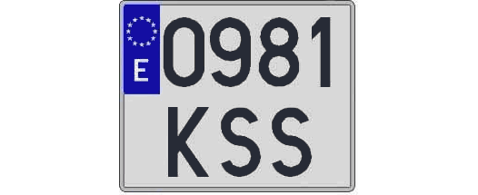 0981KSS matricula cuadrada