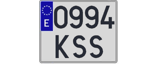 0994KSS matricula cuadrada