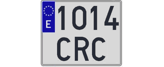 1014CRC matricula cuadrada