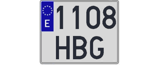 1108HBG matricula cuadrada