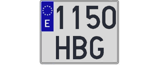 1150HBG matricula cuadrada