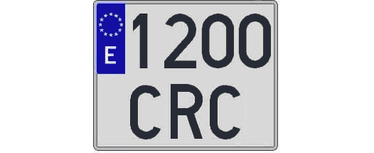 1200CRC matricula cuadrada