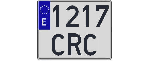 1217CRC matricula cuadrada