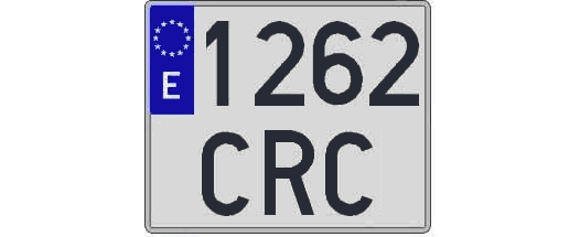 1262CRC matricula cuadrada