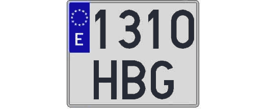 1310HBG matricula cuadrada