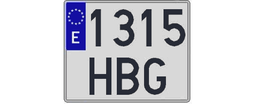 1315HBG matricula cuadrada