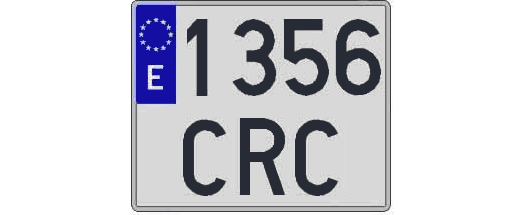 1356CRC matricula cuadrada
