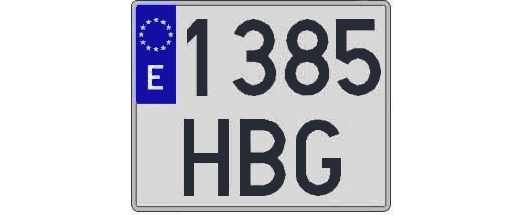 1385HBG matricula cuadrada