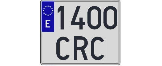 1400CRC matricula cuadrada