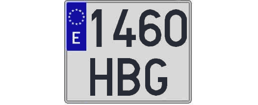 1460HBG matricula cuadrada